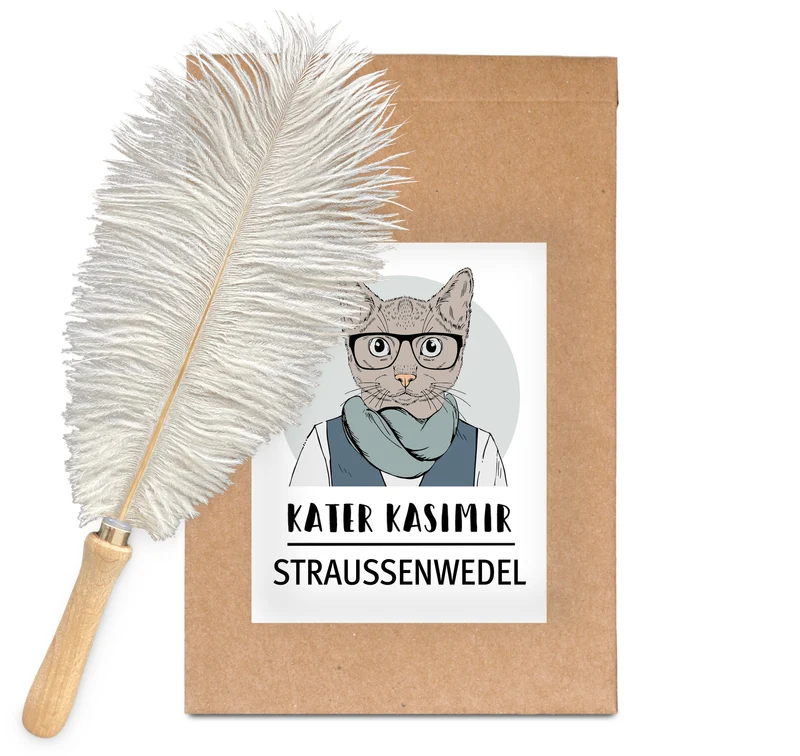 Federwedel mit Straußenfeder