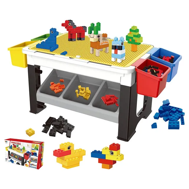 Little Story - 3-in-1 Blocks Activity Table - Grey