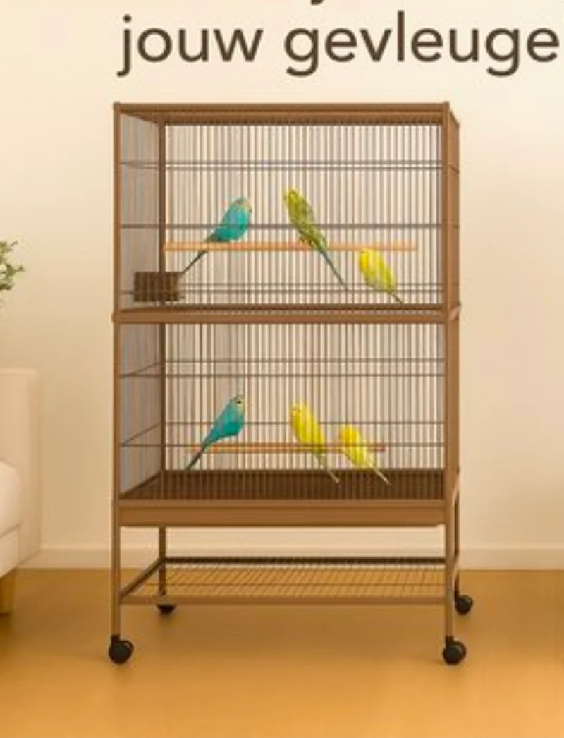 Sumba Taube Voliere - Außenvoliere für 8 Vögel im Innenbereich - Aluminiumvoliere - 79x52x134 cm - Flamingovoliere