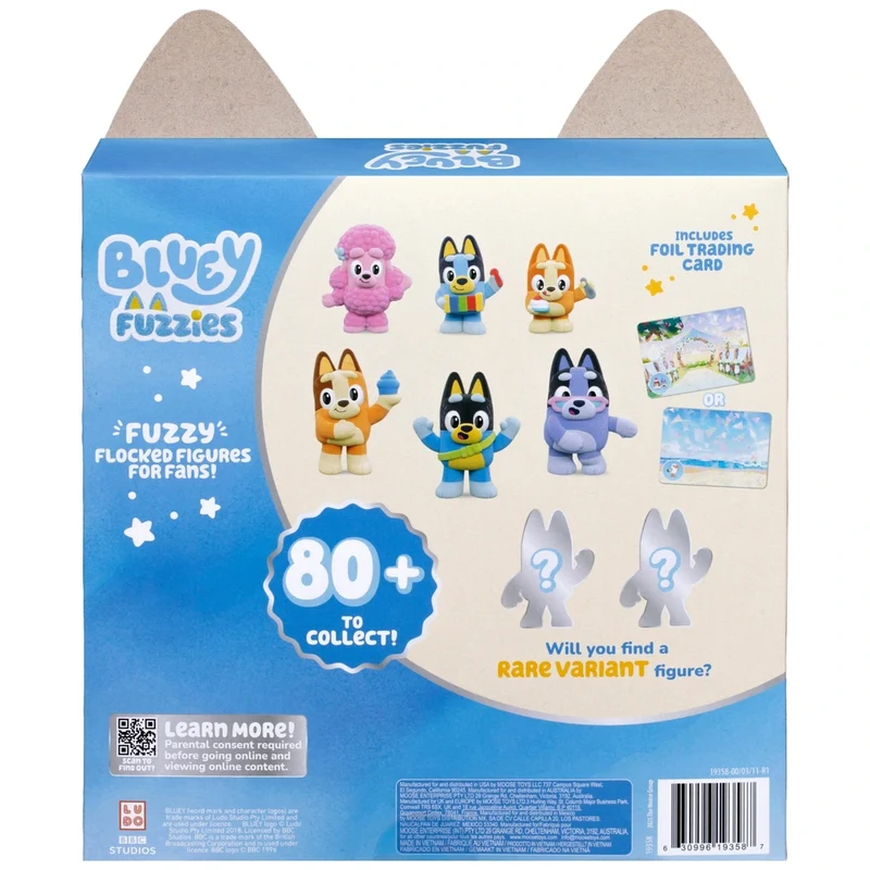 Bluey Fuzzies Figures Deluxe Pack