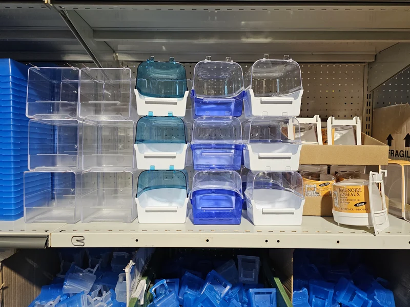 Badehaus groß weiß / transparent blau
