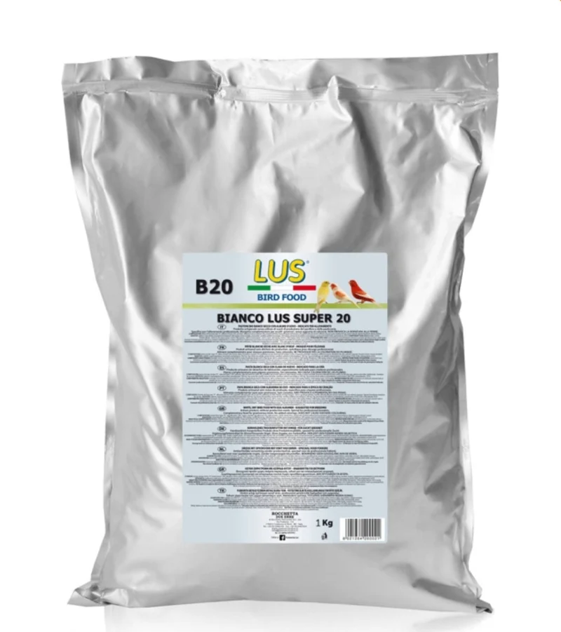 LUS B20 Eierfutter – Bianco Lus Super 20 – 20 % Proteine ​​– 500 Gramm