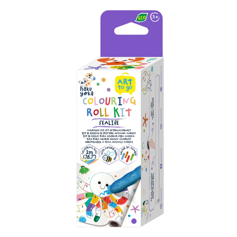 Haku Yoka - Mini Colouring Roll Kit - Sealife