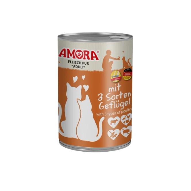 Amora Cat Dose Fleisch Pur 3 Sorten Geflügel