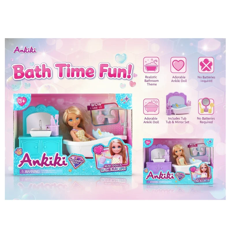 Ankiki Doll Bathroom Playset
