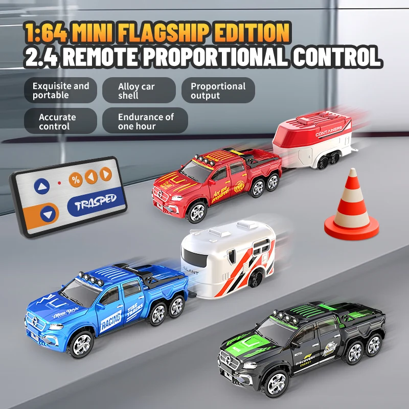 6-Wheel Off-Road Trasped RC Car - Assorted