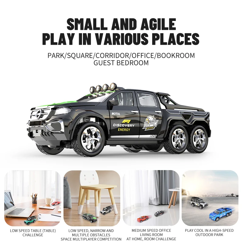 6-Wheel Off-Road Trasped RC Car - Assorted