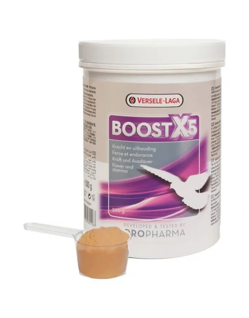 Boostx5 – Kraft und Ausdauer – 500 Gramm – Nahrungsergänzungsmittel für Tauben
