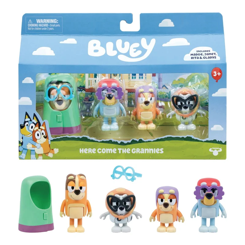 Bluey S14 Figure 4 Pack - Here Come The Grannies