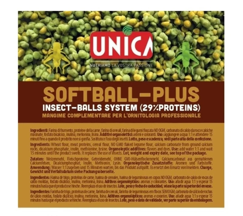Softball Plus 250 Gramm (Insekten) 29 % Protein (Alternative für gefrorene Insekten)