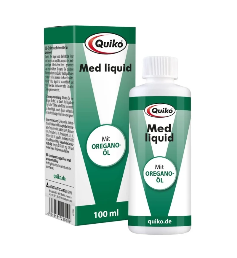 Med V Liquid 100 ml – Vorbeugung und Behandlung von Kokzidiose (3-in-1) – Naturprodukt – Quiko