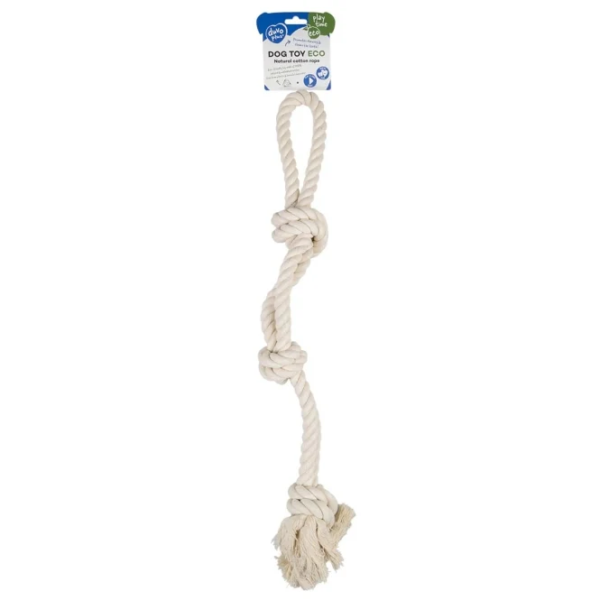Duvoplus ECO Baumwollseil mit 3 Knoten & Schlaufe