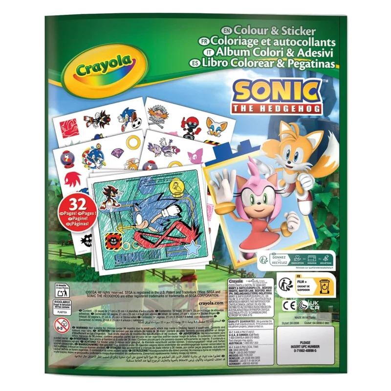 Crayola Color & Sticker Sonic
