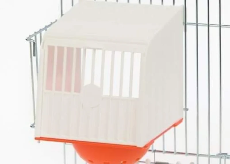 Hängenest weiß/orange inkl. oranger Nistschale - BOX 18 STÜCK