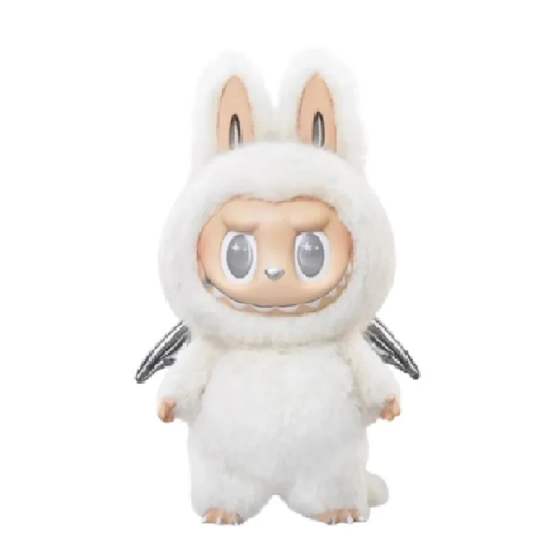 Pop Mart The Monsters Labubu Zimomo Angel In Clouds Figure With Tote Bag