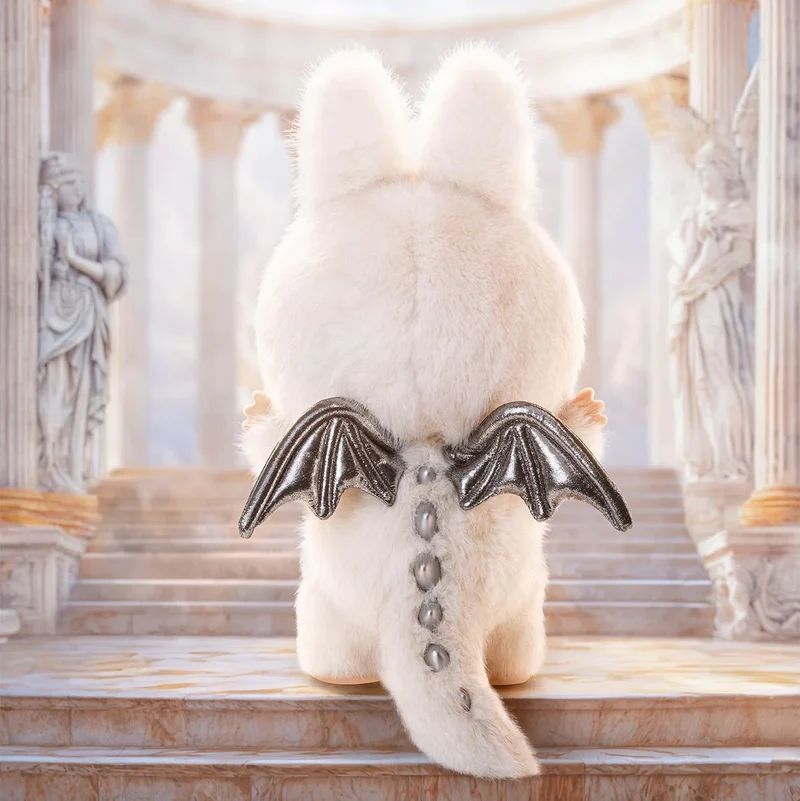 Pop Mart The Monsters Labubu Zimomo Angel In Clouds Figure With Tote Bag