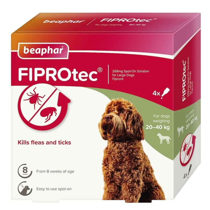 Beaphar Fiprotec for Large Dog 4 Pipettes