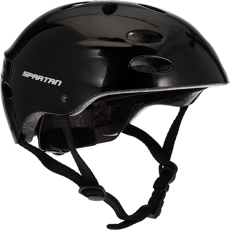 Spartan Black Glossy Helmet - L-58-62cm