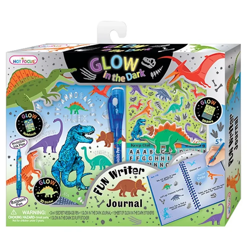 Hot Focus - Dinosaur Glow In The Dark Fun Writer Journal