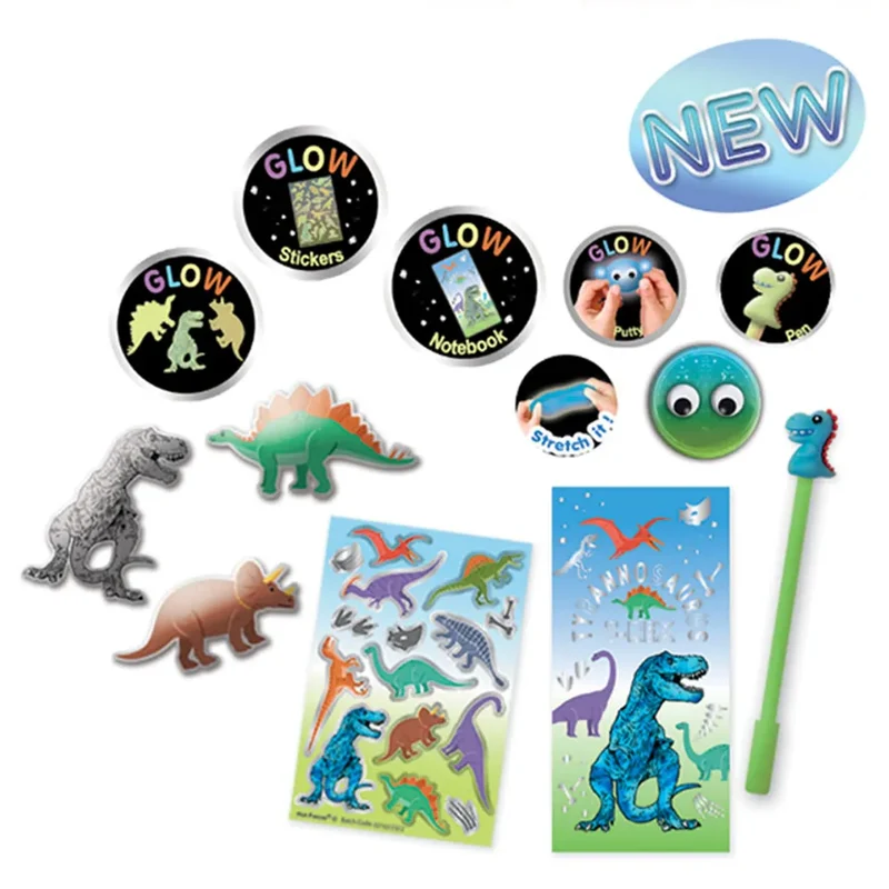 Hot Focus - Dinosaur Glow In The Dark Slime Art Kit