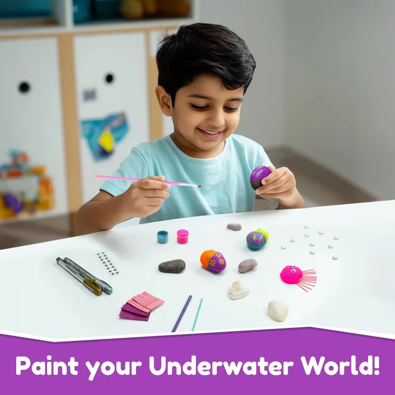 Bloomingo Rock & Shell Painting Kit - Magical Underwater Kingdom