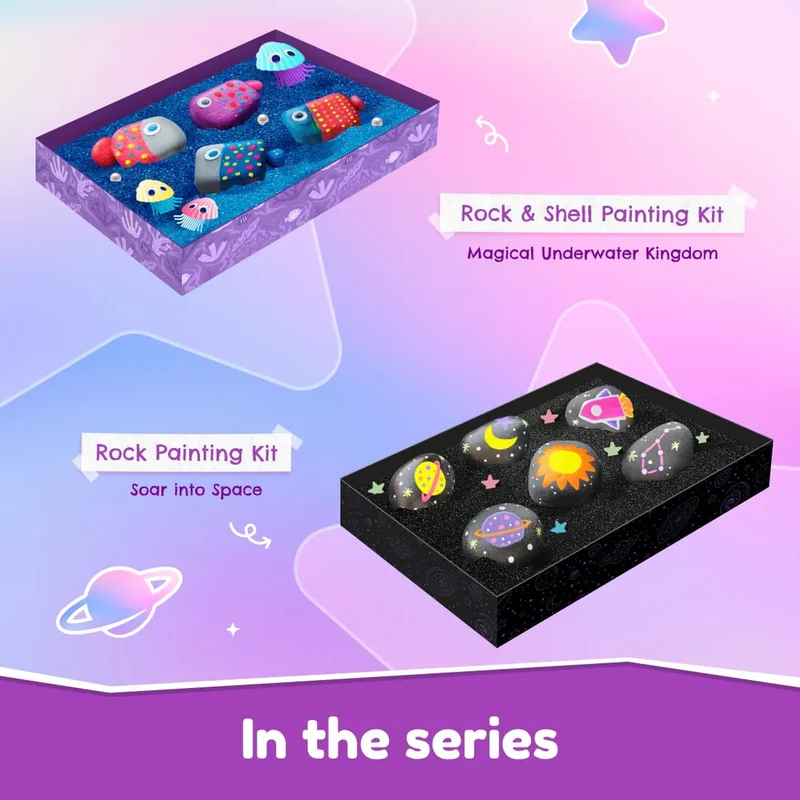 Bloomingo Rock & Shell Painting Kit - Magical Underwater Kingdom