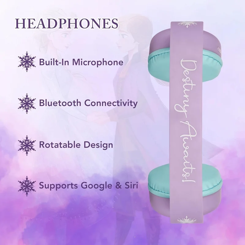 Disney Frozen Bluetooth Headphone with Swivel Cups (DY-9966-FR)