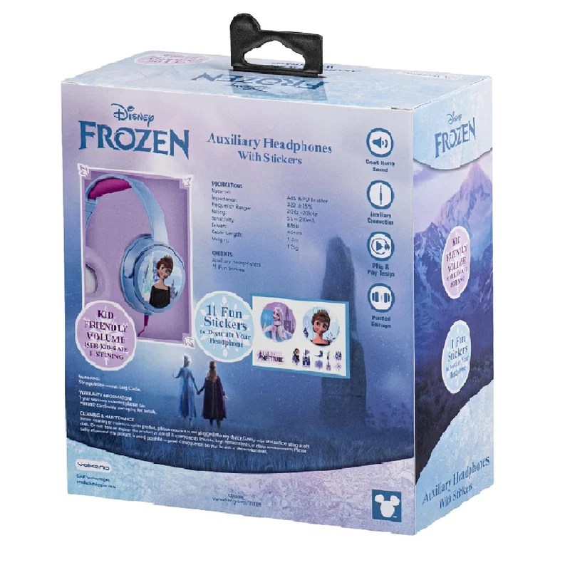 Disney Frozen 2 Auxiliary Headphones with Stickers (DY-6513-FR2)