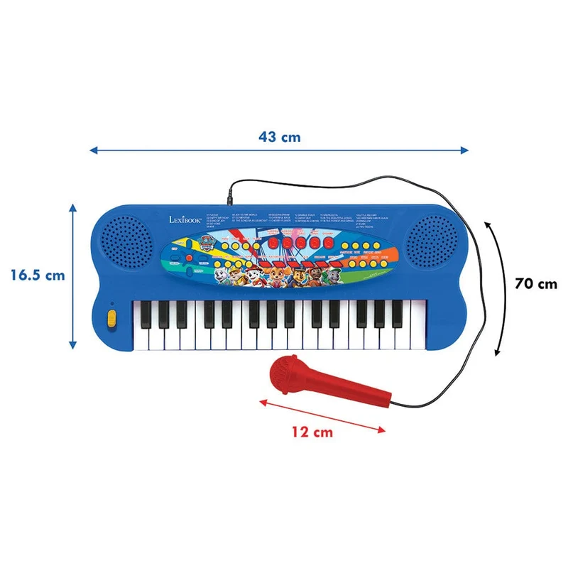Lexibook - Paw Petrol Keyboard with Mic (32 keys)