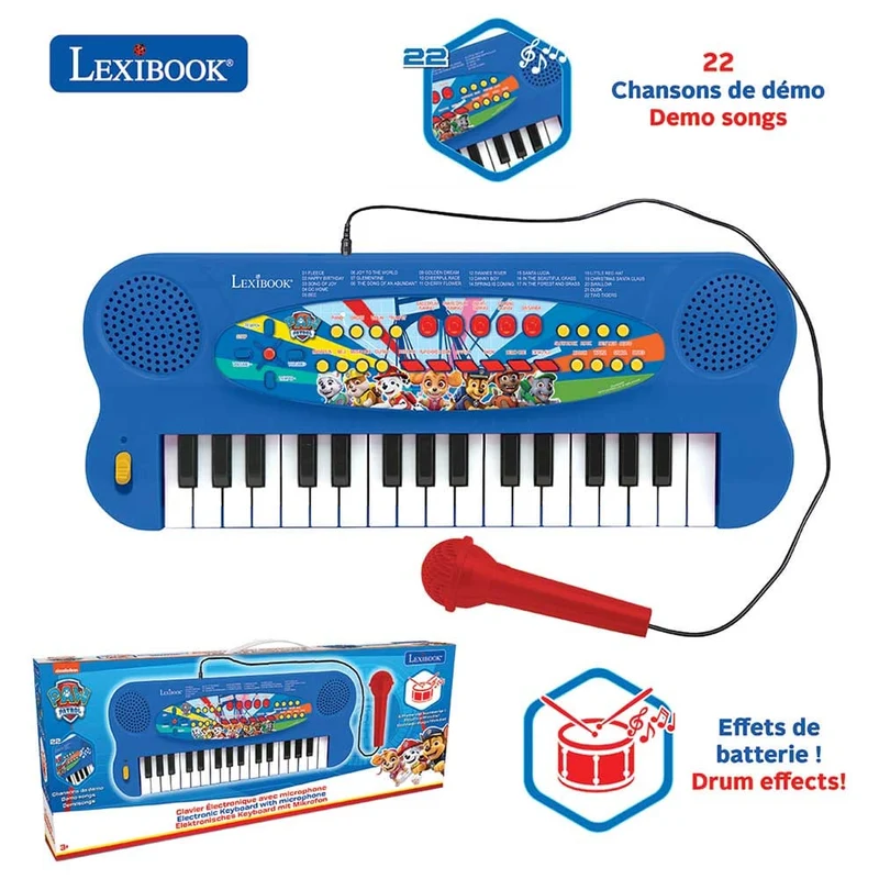 Lexibook - Paw Petrol Keyboard with Mic (32 keys)