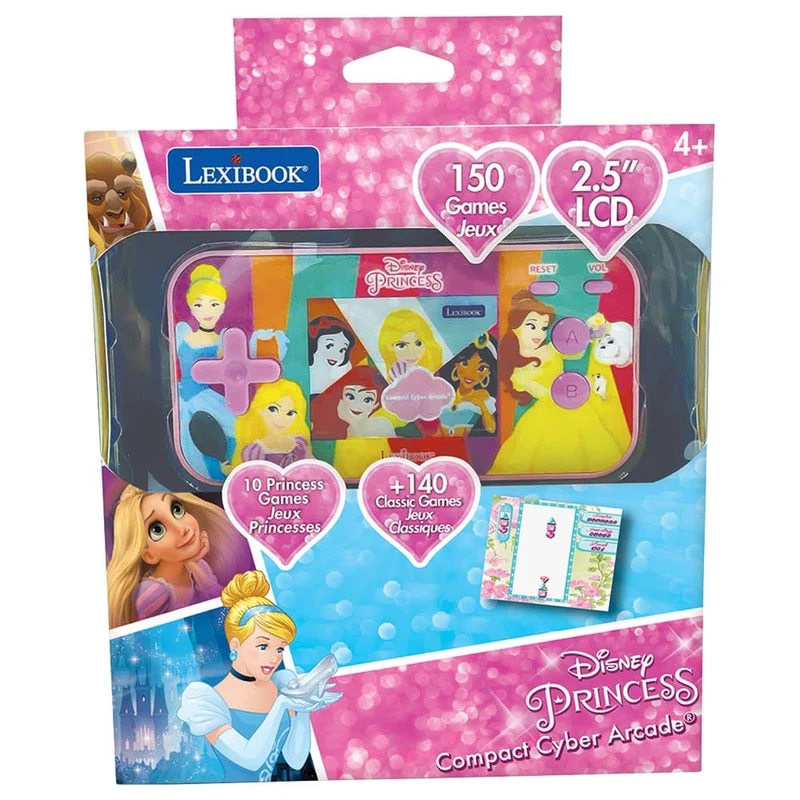 Lexibook - Handheld Cyber Arcade Disney Princess Console 2.5-inch