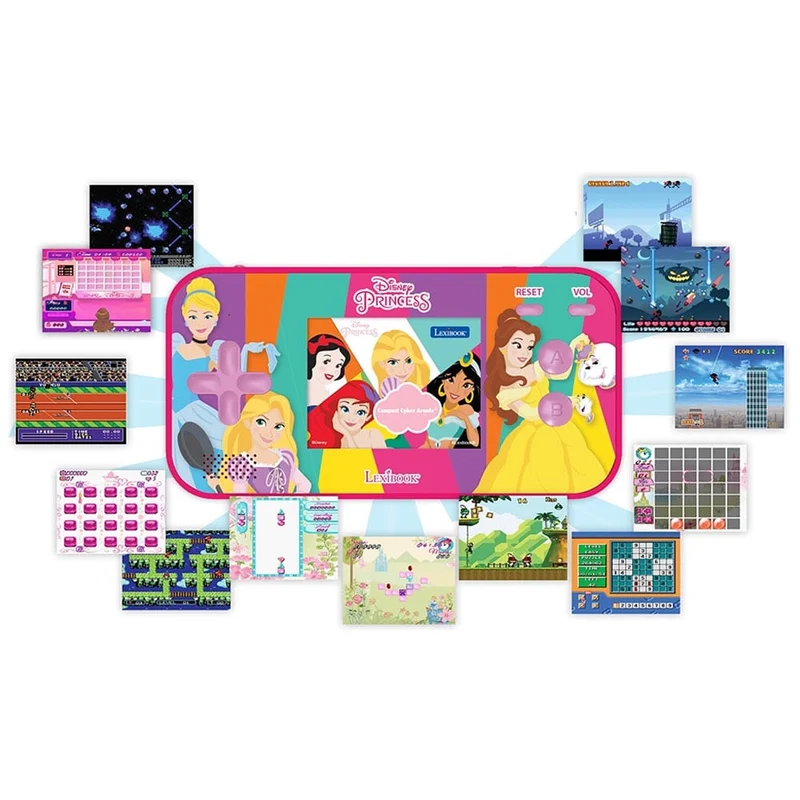 Lexibook - Handheld Cyber Arcade Disney Princess Console 2.5-inch