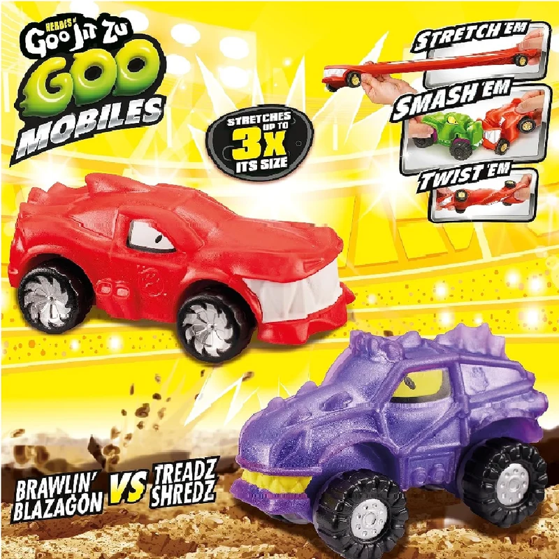 Goo Jit Zu Goo Mobiles Brawlin Blazagon vs Treadz Shredz Versus Smash Pack