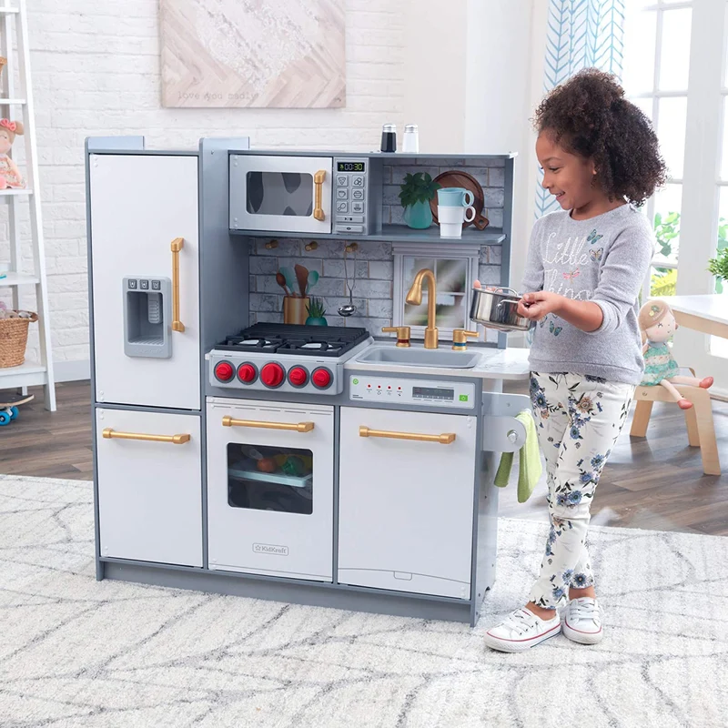 KidKraft Uptown Elite White Play Kitchen with EZ Kraft Assembly