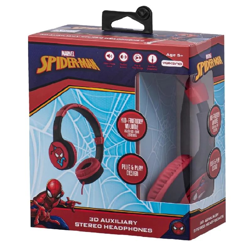 Marvel Spider-Man 3D Auxiliary Headphone (MV-3053-SM)