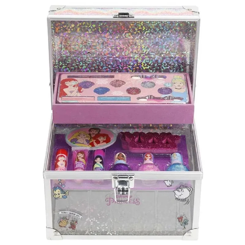 Townley Girl Disney Princess Train Case Cosmetic Makeup Set