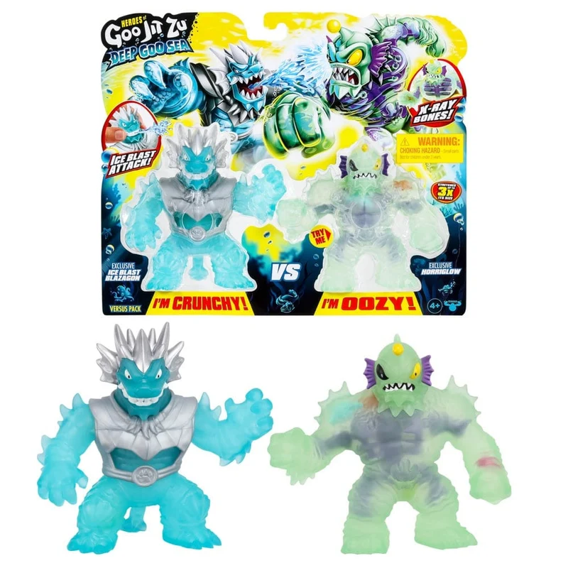 Heroes Of Goo Jit Zu Deep Goo Sea Versus Pack – Ice Blast Blazagon VS Exclusive Horriglow