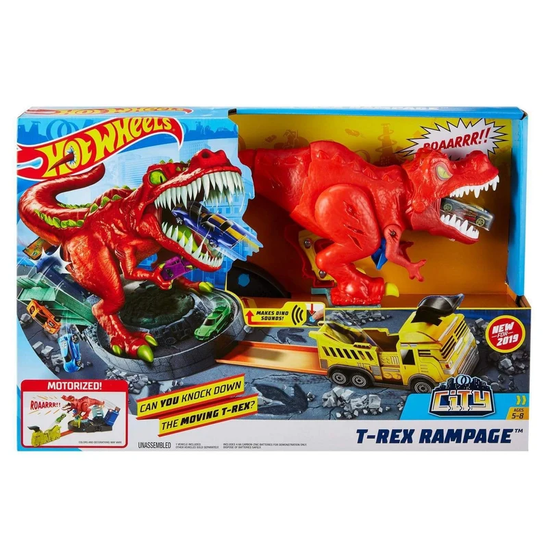 Hot Wheels CITY MAIN LINE - T-REX RAMPAGE PLAYSET