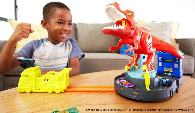 Hot Wheels CITY MAIN LINE - T-REX RAMPAGE PLAYSET