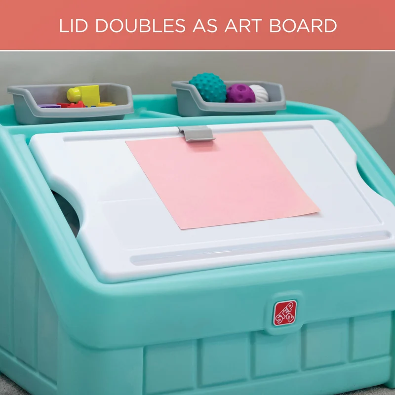 Step2 2 in 1 Toy Box and Art Lid - Mint