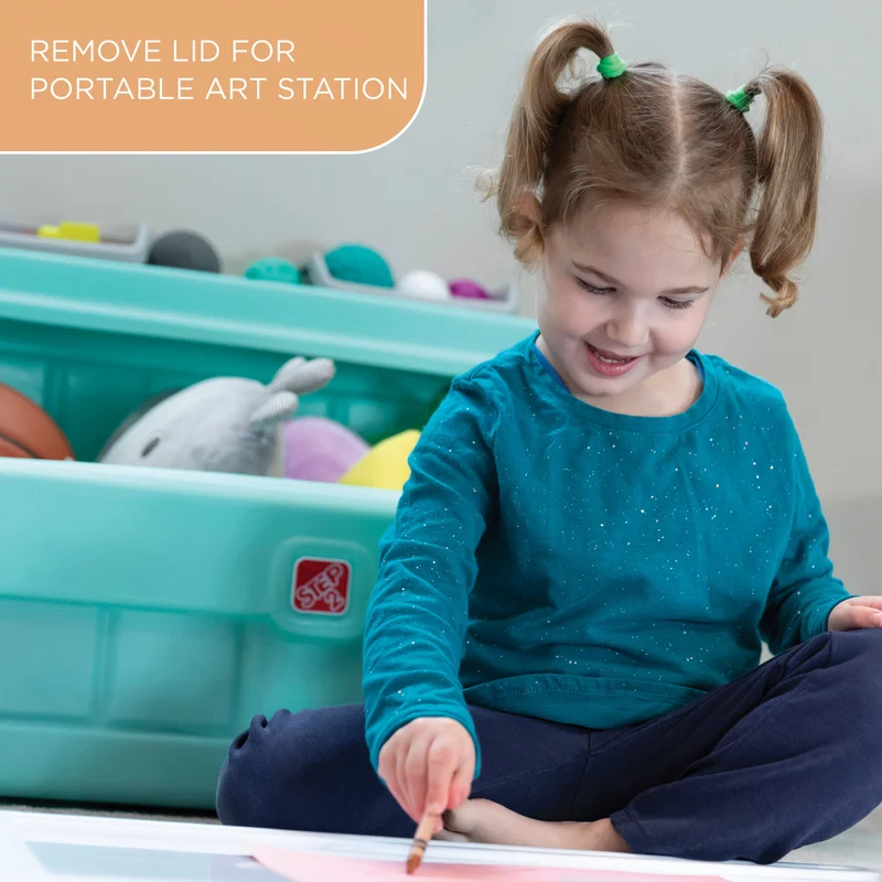 Step2 2 in 1 Toy Box and Art Lid - Mint