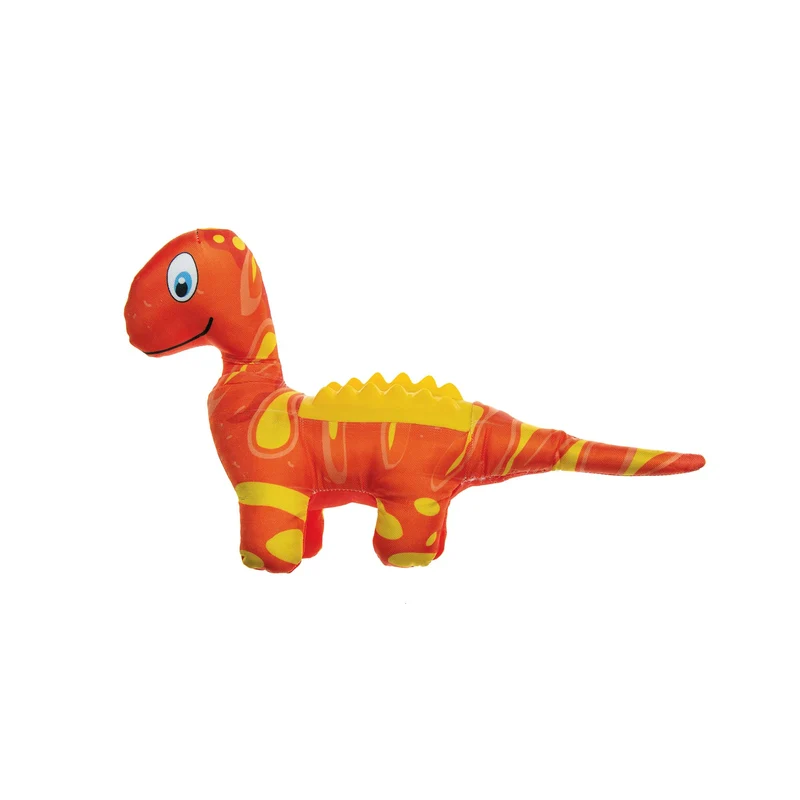 Imac Plush Dino with Plastic Back Dog Toy