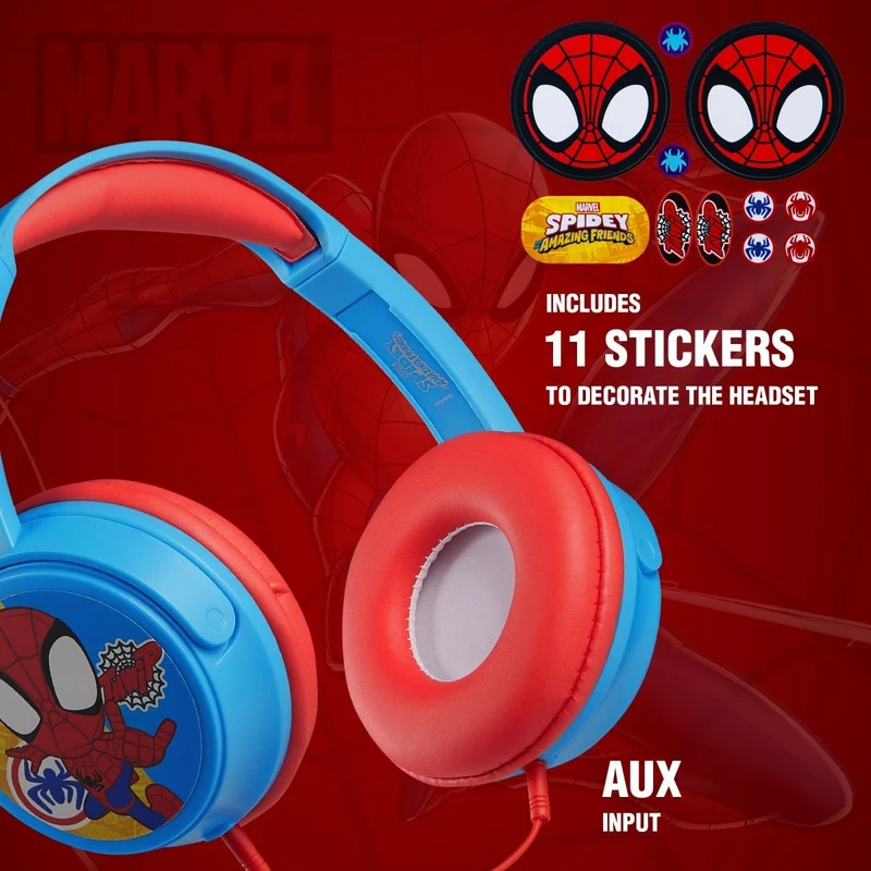 Marvel - Aux Headphones Spider & Hits Amazing Friends