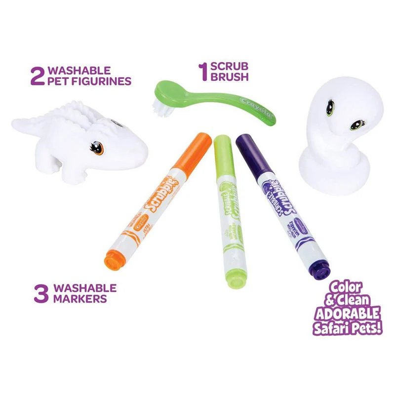 Crayola 2 ct. Scribble Scrubbie Safari, Pack 1 (Croc/Cobra)
