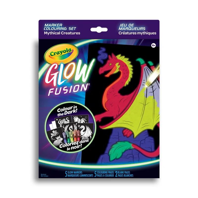 Crayola Glow Fusion, Marker Coloring Set, Deep Sea Creatures