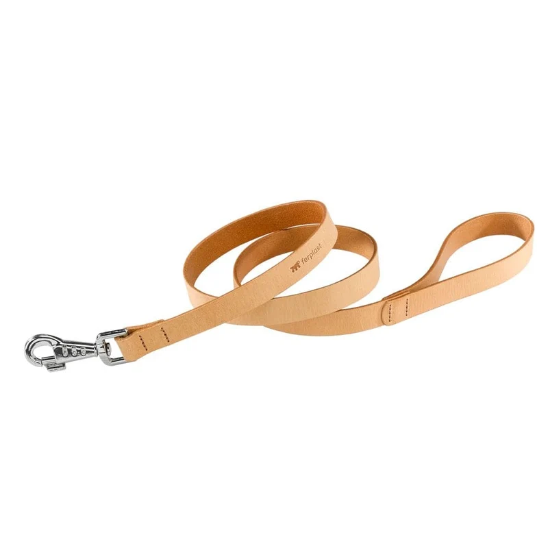 Ferplast Natural G20/180 Leather Dog Leash - Natural Beige