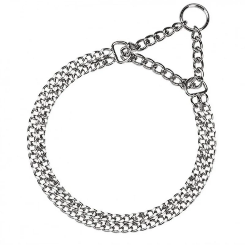 Ferplast Chrome CSS, Semi Choke, Chain Dog Collar Made of Metal