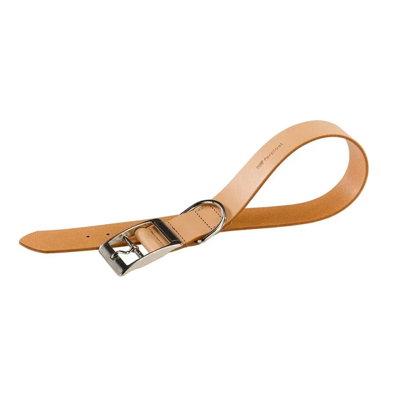 Ferplast Natural C25/45 Leather Dog Collar - Natural Leather