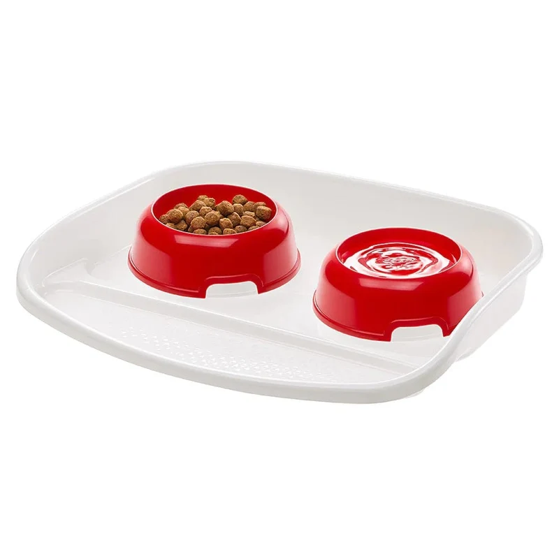 Ferplast Lindo Plastic Bowls With Tray 600ml