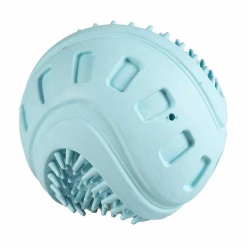 Duvo+ Dog Toy Rubber Giggle Ribble Ball Blue